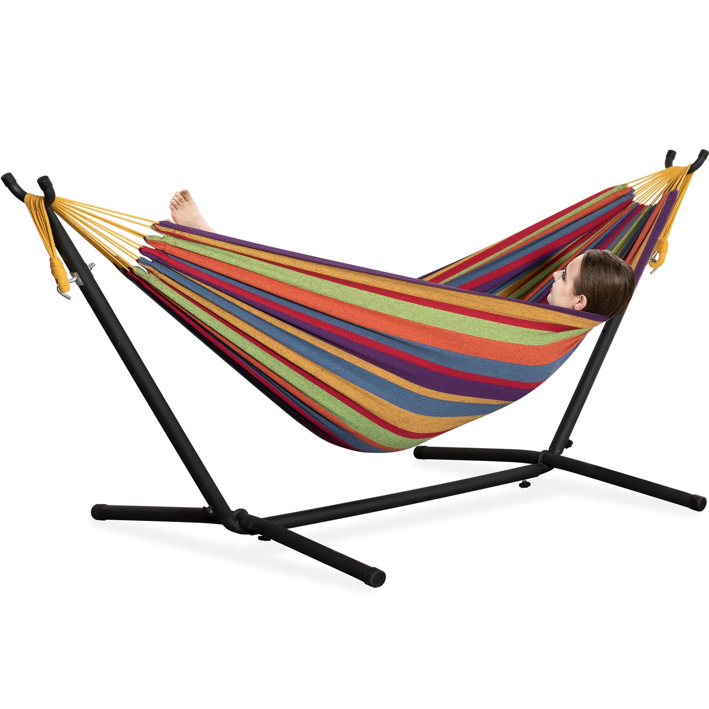 Double Hammock with Heavy-Duty Steel Stand & Carry Bag