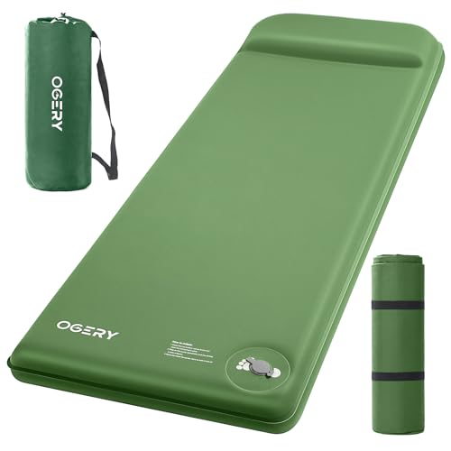 Self-Inflating Camping Sleeping Pad with Built-In Foot Pump & Insulated Design