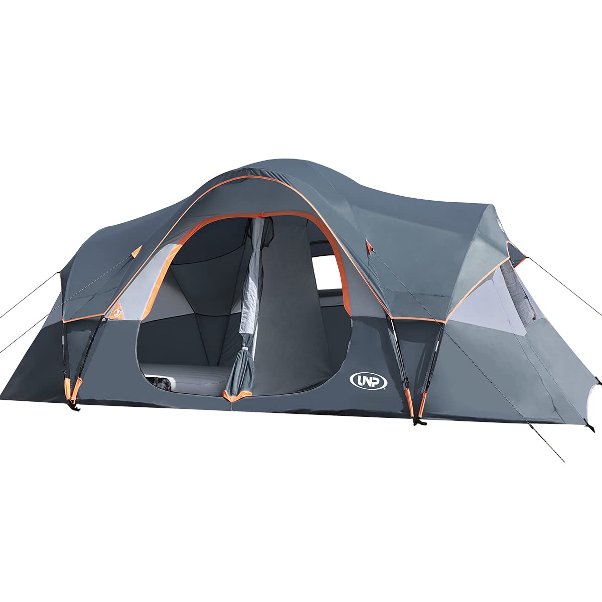 10-Person Waterproof Family Camping Tent with 2 Rooms & Mesh Windows