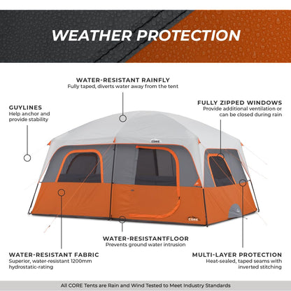 Large Multi-Room Cabin Tent for Family Camping & Outdoor Adventures