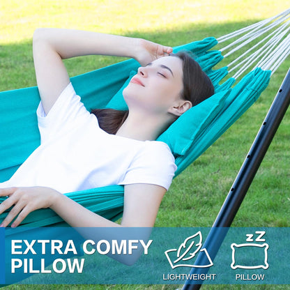Double Hammock with Heavy-Duty Steel Stand & Carry Bag