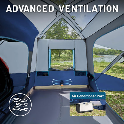5–9 Person SUV Camping Tent with Screen Porch, Awning & Rainfly