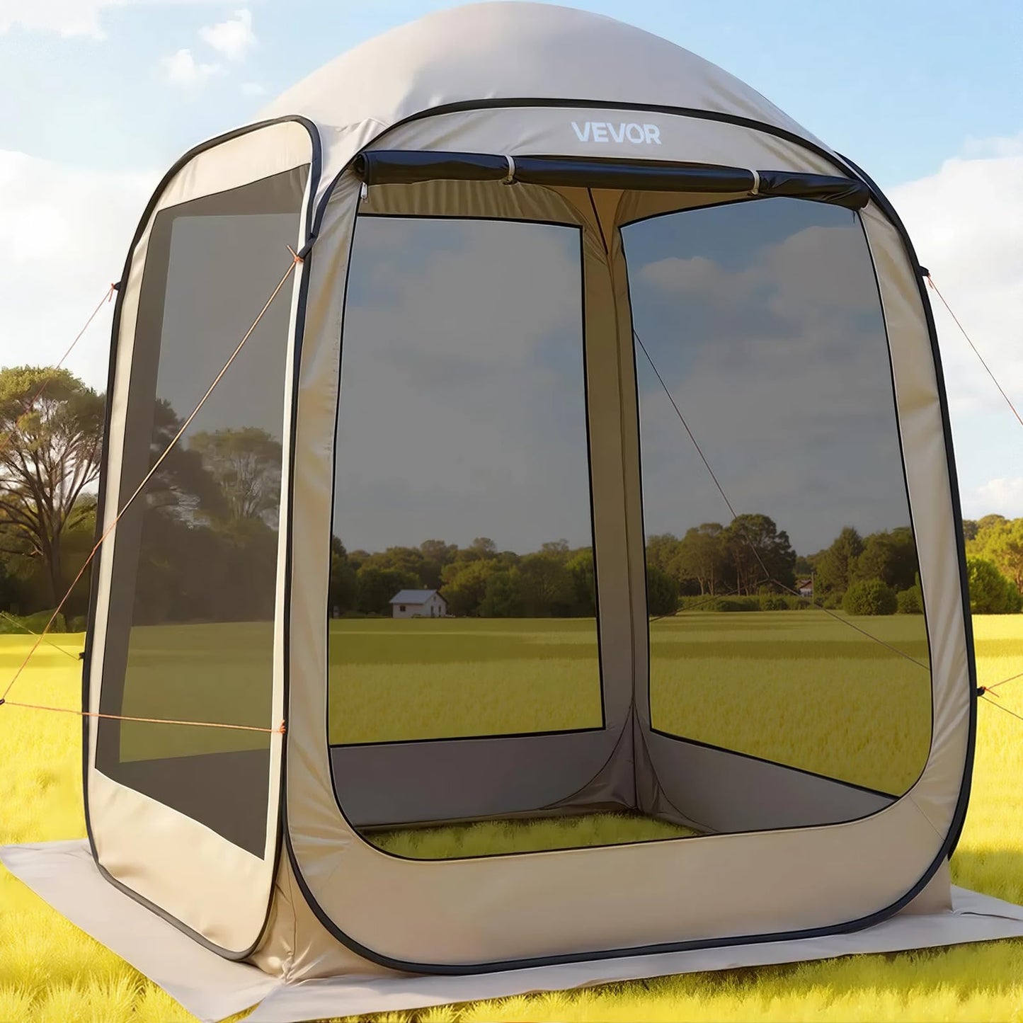 Pop-Up Screen House Tent with Carry Bag for Outdoor Camping & Backyard Use
