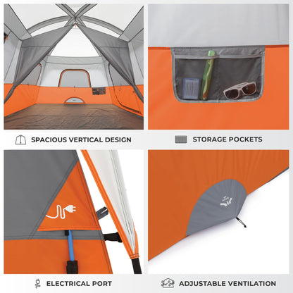 Large Multi-Room Cabin Tent for Family Camping & Outdoor Adventures