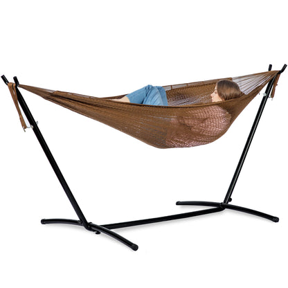 Double Hammock with Heavy-Duty Steel Stand & Carry Bag