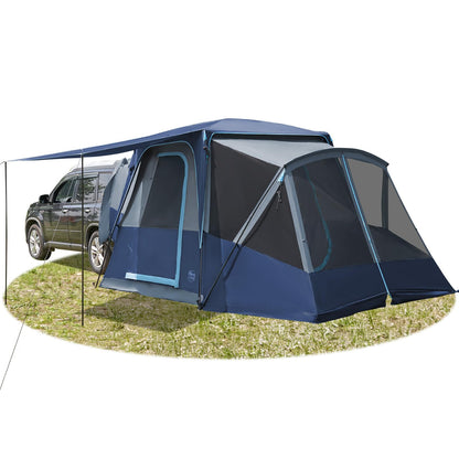 5–9 Person SUV Camping Tent with Screen Porch, Awning & Rainfly