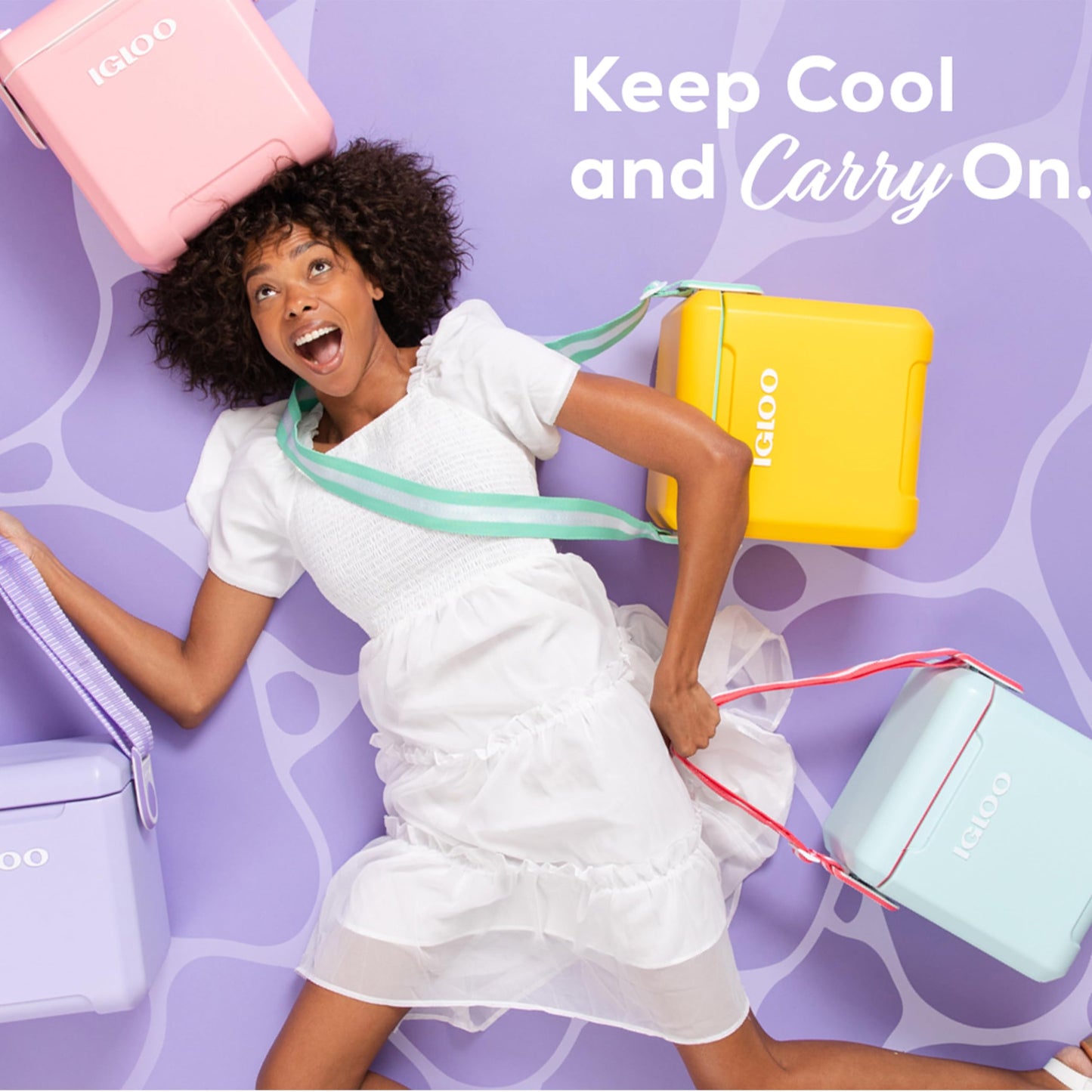Insulated Rolling Picnic Cooler with Hard Shell Design