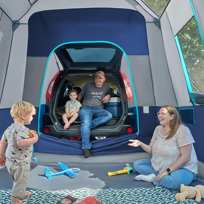 5–9 Person SUV Camping Tent with Screen Porch, Awning & Rainfly