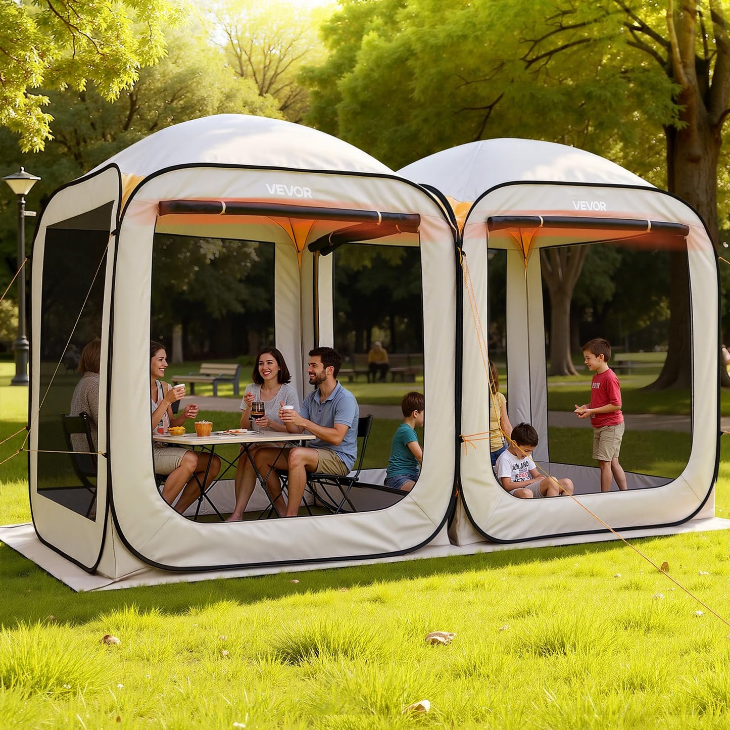 Pop-Up Screen House Tent with Carry Bag for Outdoor Camping & Backyard Use
