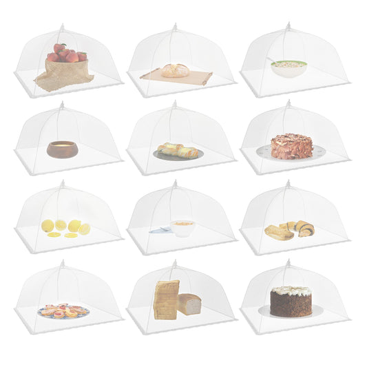 Reusable Pop-Up Mesh Food Cover Set for Outdoor Dining & Picnic Use