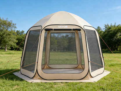 Pop-Up Screen House Tent with Carry Bag for Outdoor Camping & Backyard Use