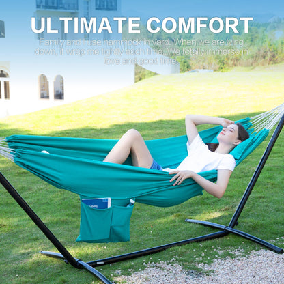 Double Hammock with Heavy-Duty Steel Stand & Carry Bag