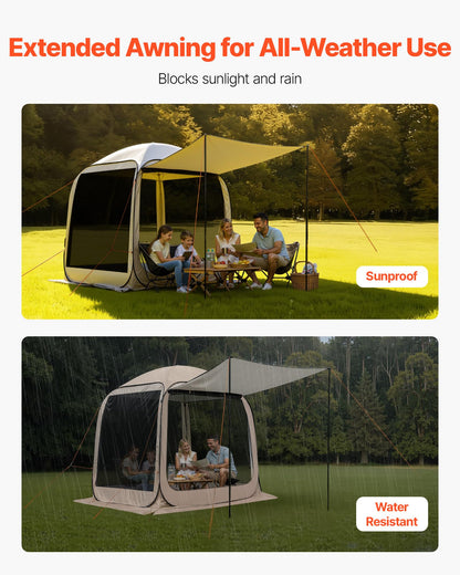 Pop-Up Screen House Tent with Carry Bag for Outdoor Camping & Backyard Use