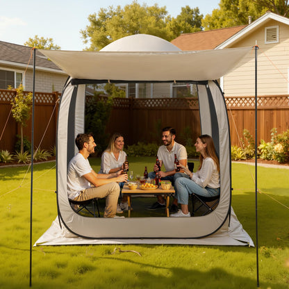 Pop-Up Screen House Tent with Carry Bag for Outdoor Camping & Backyard Use