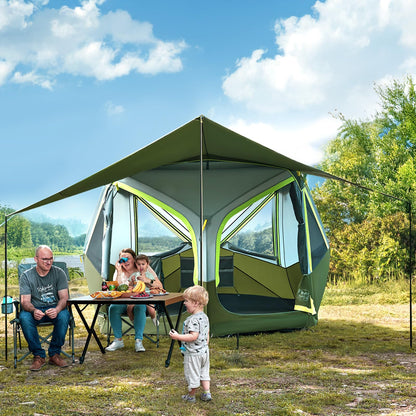 4–8 Person Instant Cabin Camping Tent with Rainfly & Carry Bag