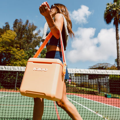 Insulated Rolling Picnic Cooler with Hard Shell Design