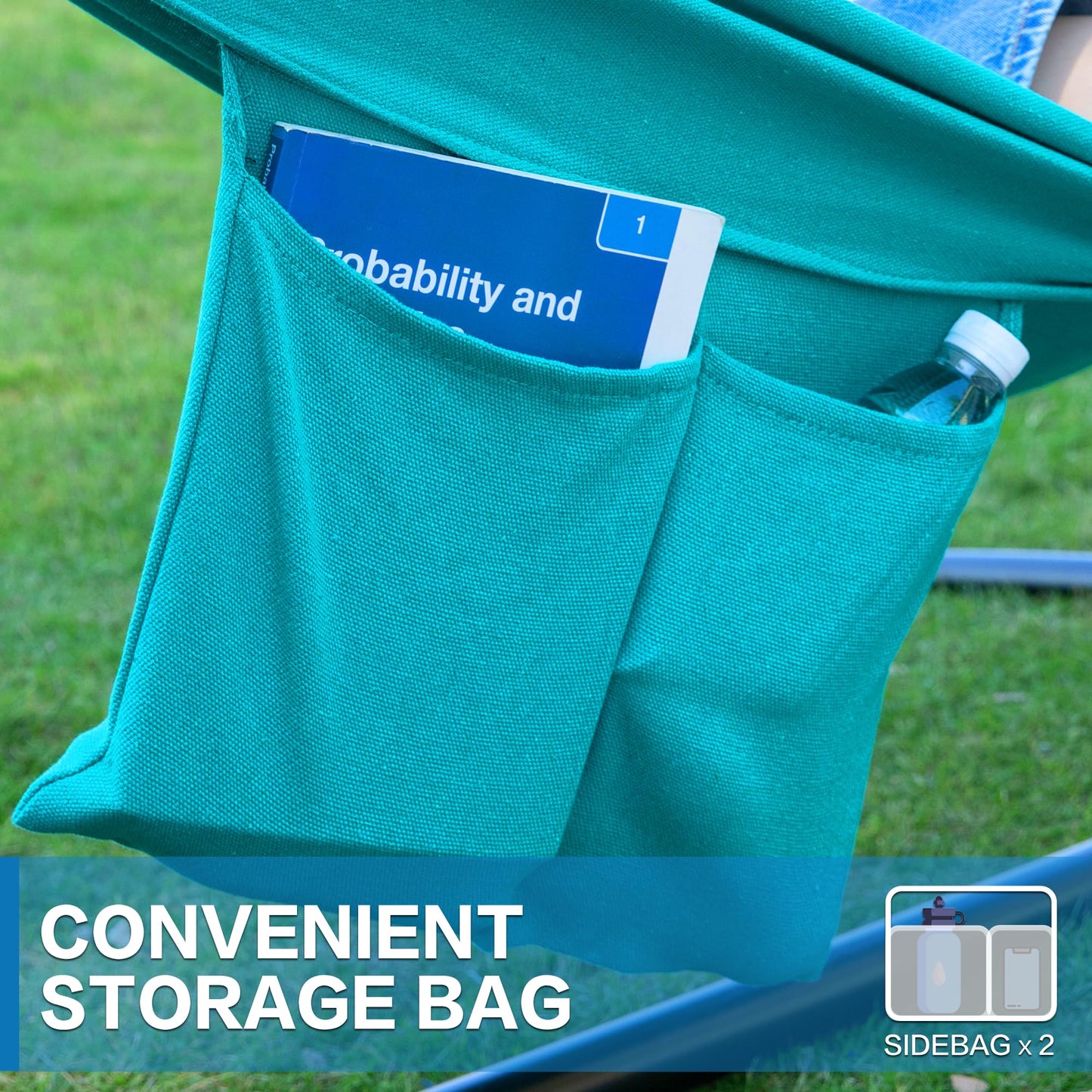 Double Hammock with Heavy-Duty Steel Stand & Carry Bag